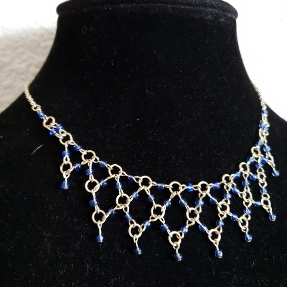 Dainty Blue 90s Choker Unlisted Necklace- 19 - Picture 5 of 11